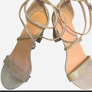 Charlotte Russe Glittering Silver Heels